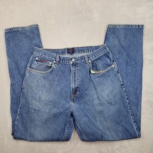 Tommy Hilfiger Jeans Mens 36x36 Vintage Freedom Y2K Pants‎ Flag Patch USA Adult